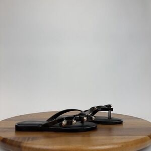 New NWOB Little Kids Mini Melissa Flip Flop II Jelly Black Sandals Size 12 C